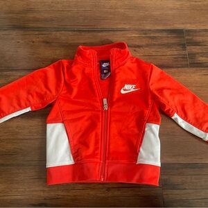 Nike Red Zip-Up Jacket with White Logo